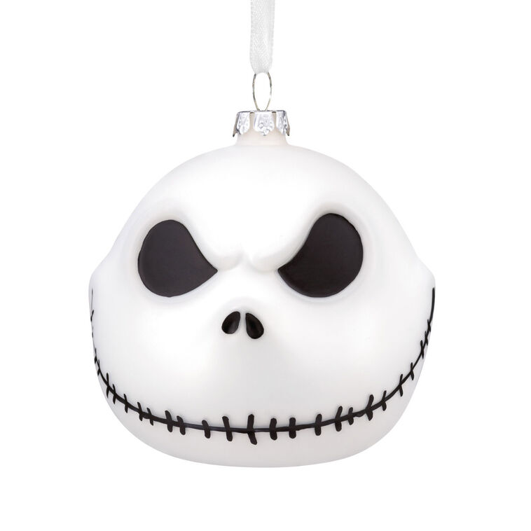 hallmark Disney Tim Burton's The Nightmare Before Christmas Jack Skellington Blown Glass Hallmark Ornament