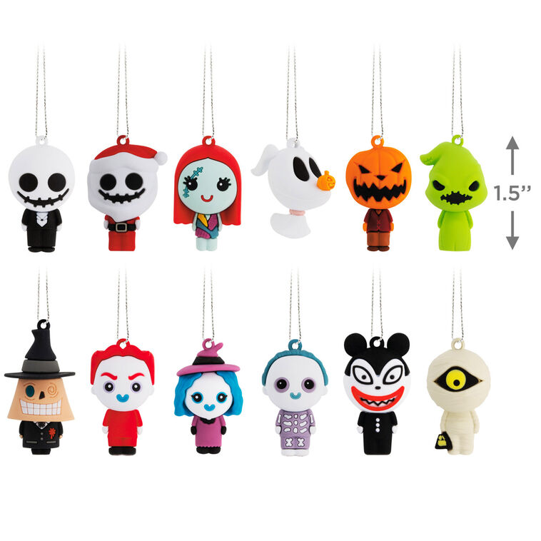 Hallmark Disney Tim Burton's The Nightmare Before Christmas Hallmark Countdown Calendar Paper Tree Set With 12 Mini Ornaments