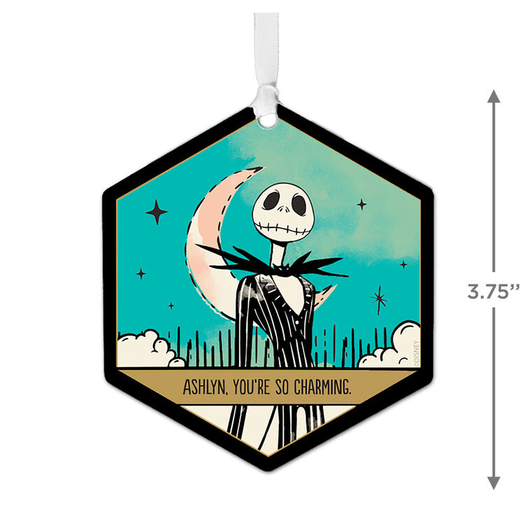 Hallmark Disney Tim Burton's The Nightmare Before Christmas Metal Personalized Ornament Custom Text