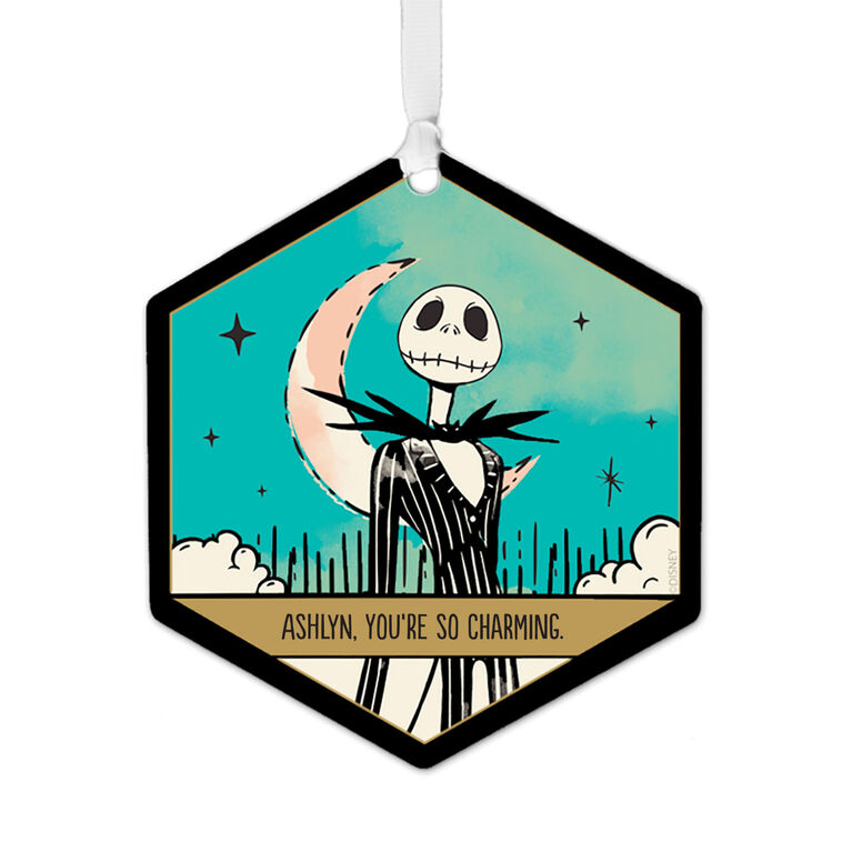 hallmark Disney Tim Burton's The Nightmare Before Christmas Metal Personalized Ornament Custom Text