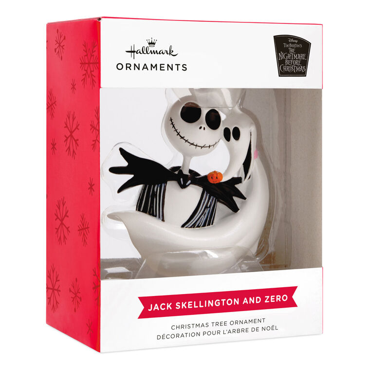 Hallmark Disney Tim Burton's The Nightmare Before Christmas Jack Skellington And Zero Hallmark Ornament