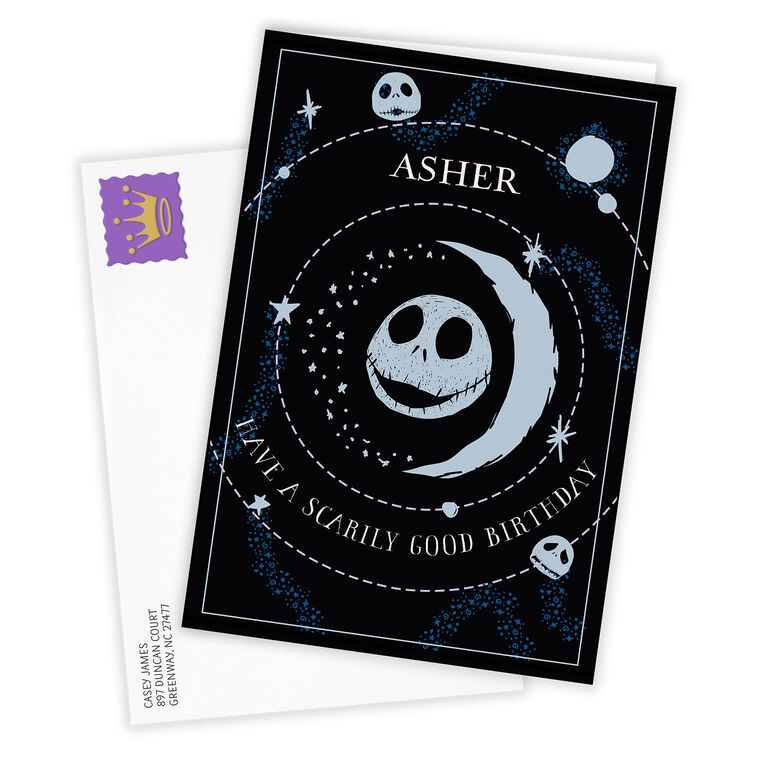 Hallmark Disney Tim Burton's The Nightmare Before Christmas Constellations Custom Birthday Card