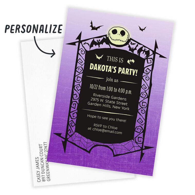 Hallmark Disney Tim Burton's The Nightmare Before Christmas This Is A Party Flat Birthday Invitation