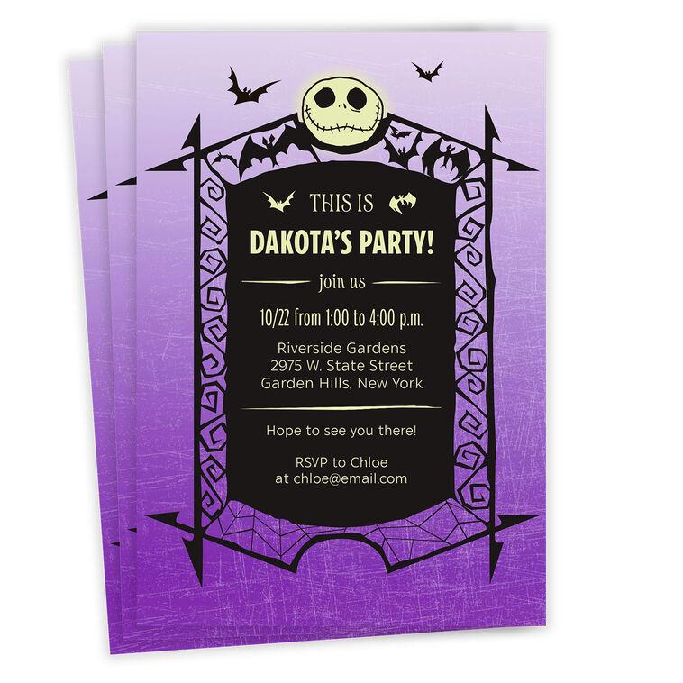 hallmark Disney Tim Burton's The Nightmare Before Christmas This Is a Party Flat Birthday Invitation