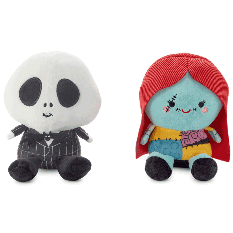 Hallmark Disney Tim Burton's The Nightmare Before Christmas Better Together Jack & Sally Magnetic Plush 5"