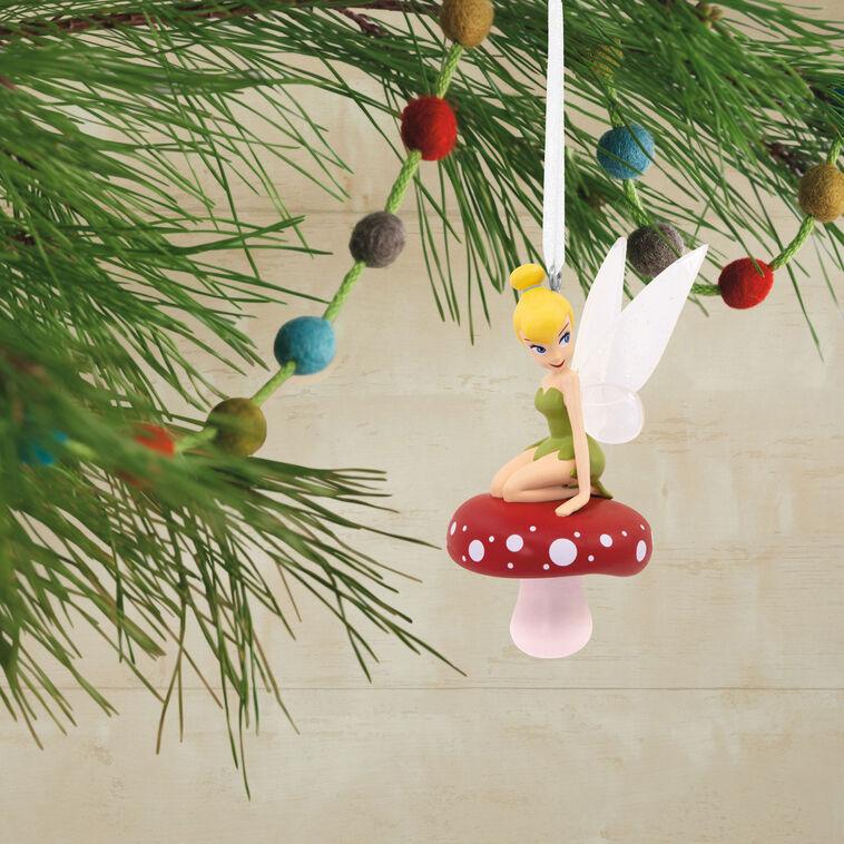 Hallmark Disney Tinker Bell On Mushroom Hallmark Ornament