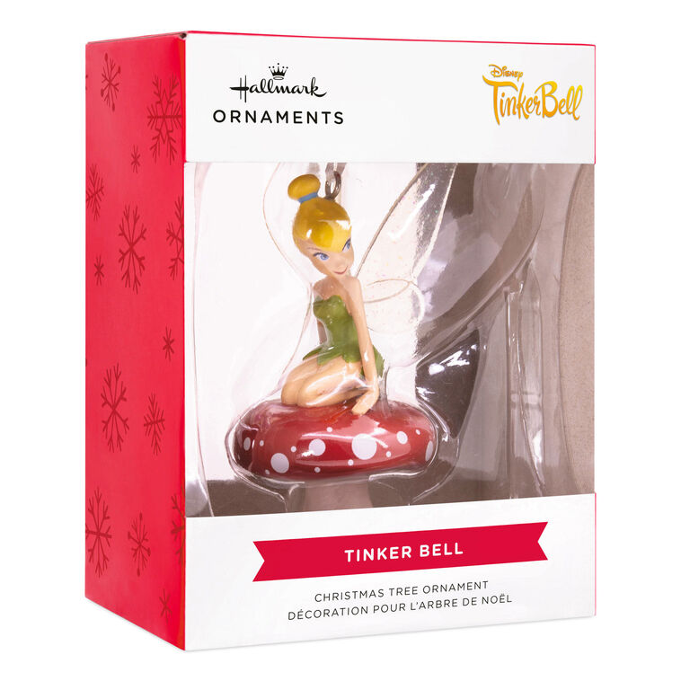 Hallmark Disney Tinker Bell On Mushroom Hallmark Ornament