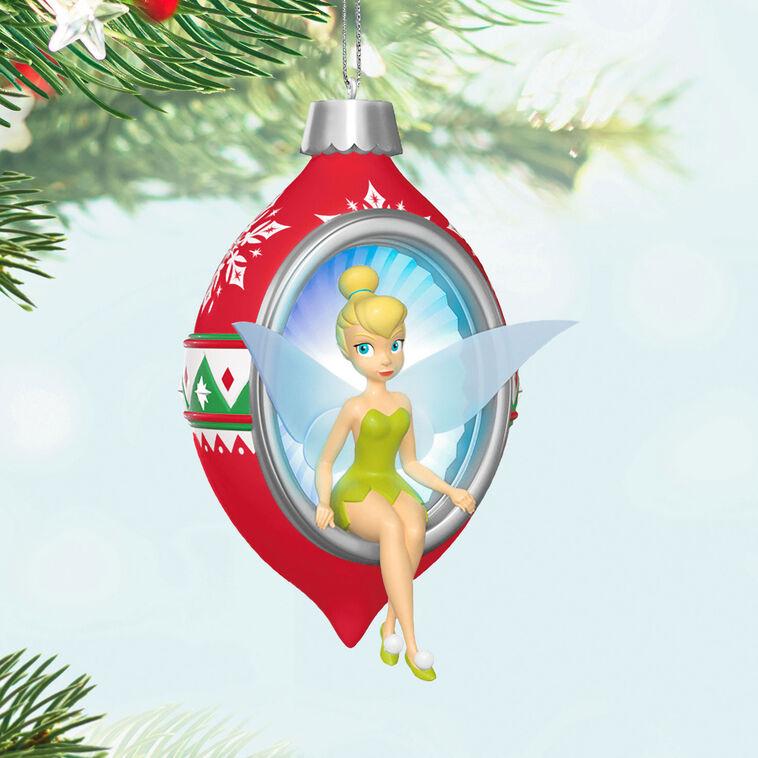 Hallmark Disney Tinker Bell Trimming The Tree With Tink Ornament With Light