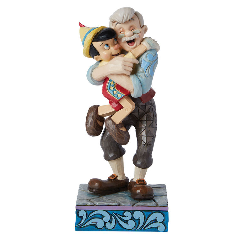 hallmark Disney Traditions by Jim Shore Geppetto and Pinocchio Hugging Figurine 7"