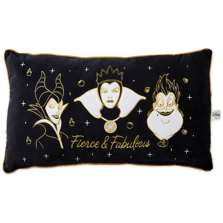 hallmark Disney Villains Fierce and Fabulous Pillow 21x12