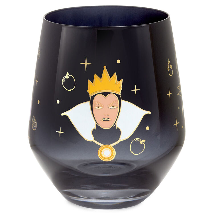 Hallmark Disney Villains Fierce And Fabulous Stemless Wine Glass 16 Oz