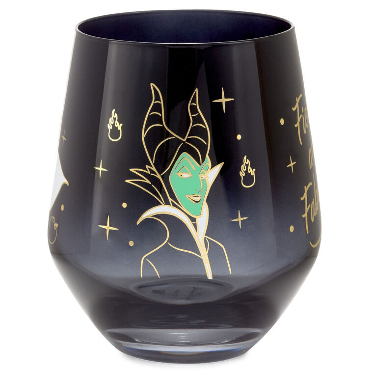 Hallmark Disney Villains Fierce And Fabulous Stemless Wine Glass 16 Oz