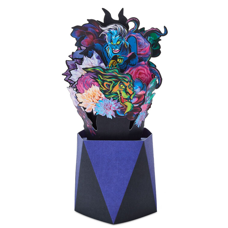 Hallmark Disney Villains Floral Bouquet Pop-Up Card