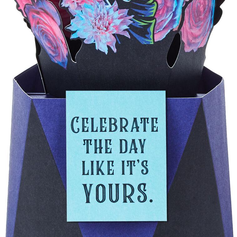Hallmark Disney Villains Floral Bouquet Pop-Up Card