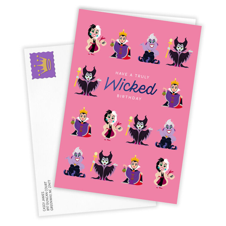 Hallmark Disney Villains Up To No Good Custom Birthday Card