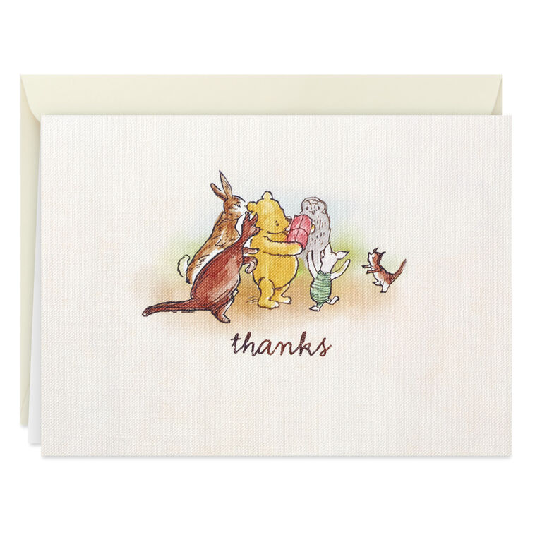 Hallmark Disney Winnie The Pooh Boxed Blank Thank-You Notes Pack Of 10