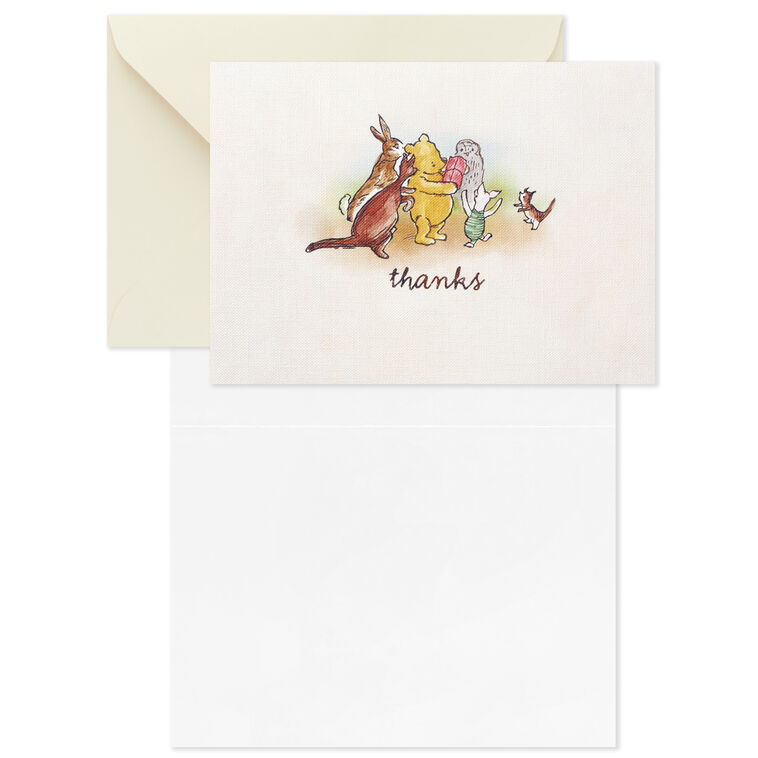 Hallmark Disney Winnie The Pooh Boxed Blank Thank-You Notes Pack Of 10