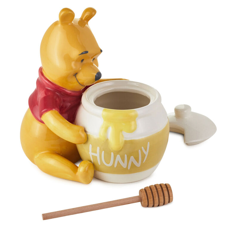 Hallmark Disney Winnie The Pooh Ceramic Honey Pot With Serving Wand Set Of 2