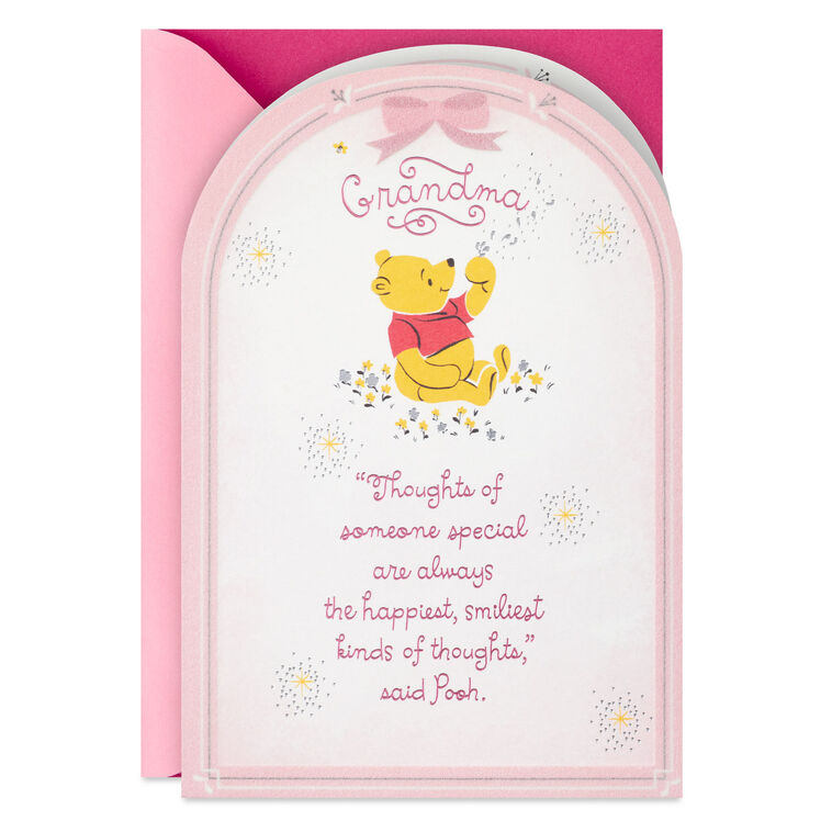 hallmark Disney Winnie the Pooh Day of Smiles Birthday Card for Grandma