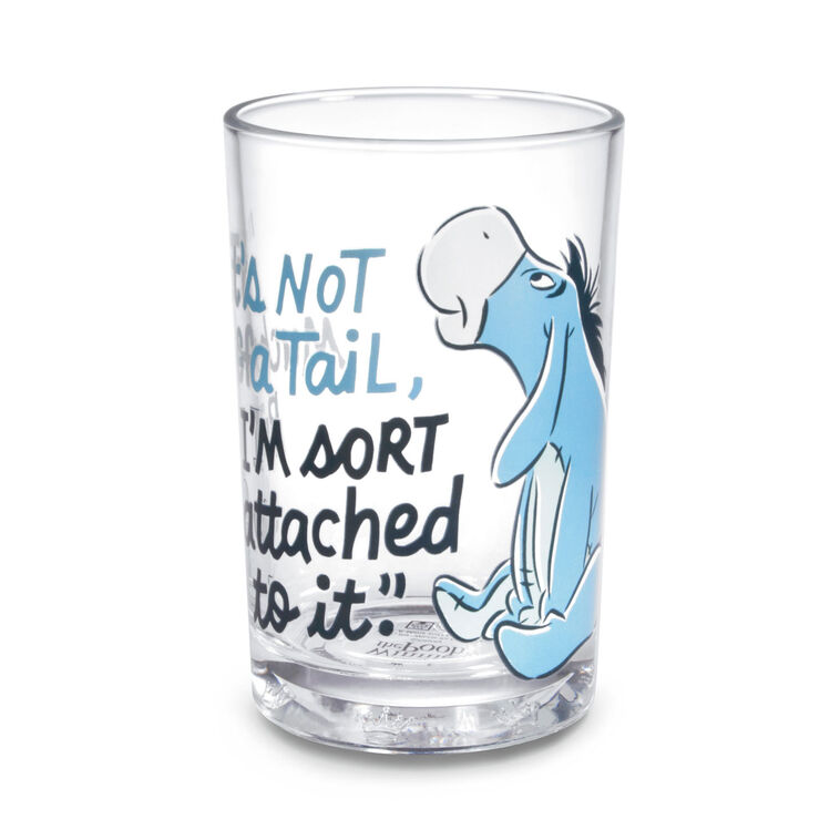 hallmark Disney Winnie the Pooh Eeyore's Tail Collectible Drinking Glass 13.5 oz