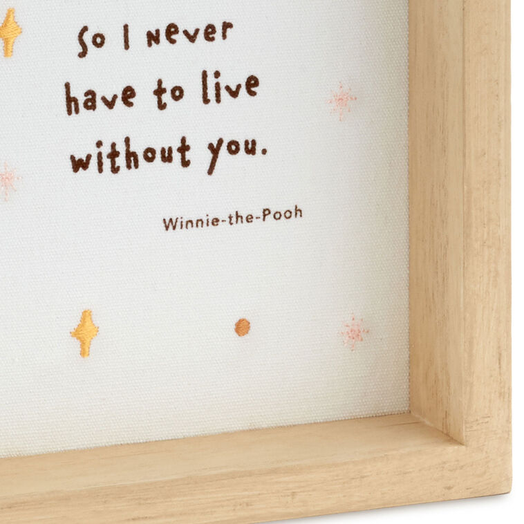 Hallmark Disney Winnie The Pooh Framed Quote Sign 10x10
