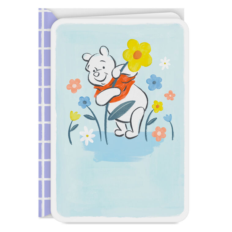 hallmark Disney Winnie the Pooh Happy Thoughts Thinking of You Card