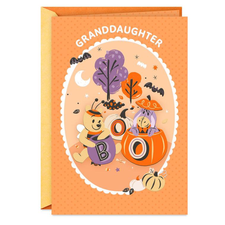 hallmark Disney Winnie the Pooh Happy Tricking and Treating Halloween Card for Granddaughter