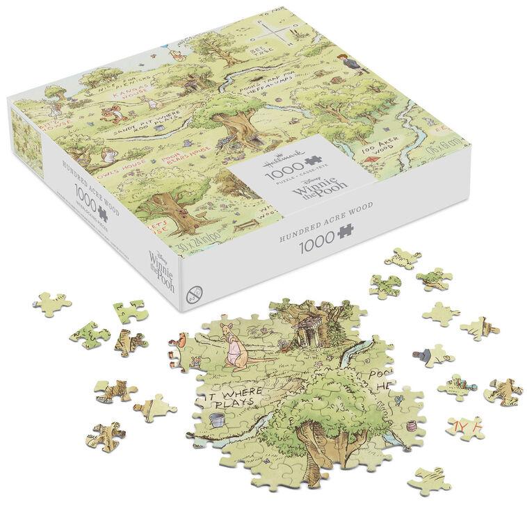 Hallmark Disney Winnie The Pooh Hundred Acre Wood Map 1000-Piece Puzzle
