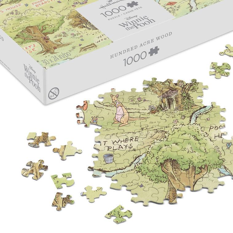 Hallmark Disney Winnie The Pooh Hundred Acre Wood Map 1000-Piece Puzzle