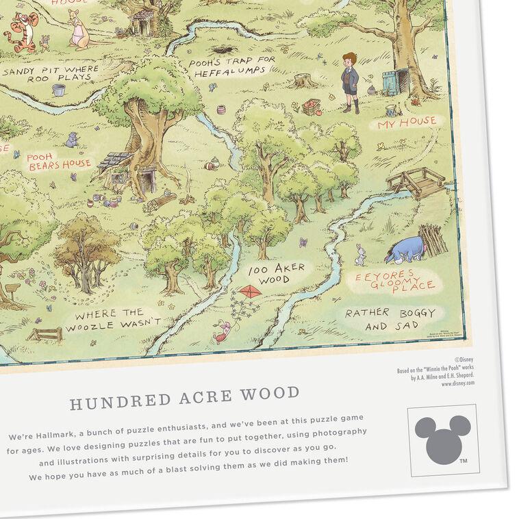 Hallmark Disney Winnie The Pooh Hundred Acre Wood Map 1000-Piece Puzzle