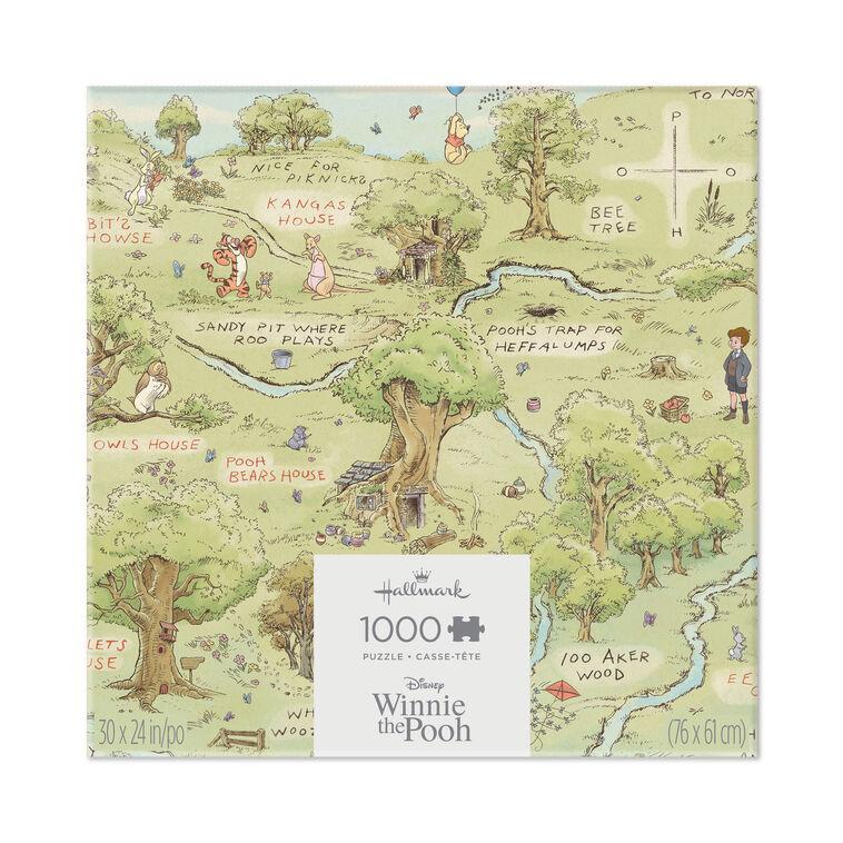 hallmark Disney Winnie the Pooh Hundred Acre Wood Map 1000-Piece Puzzle