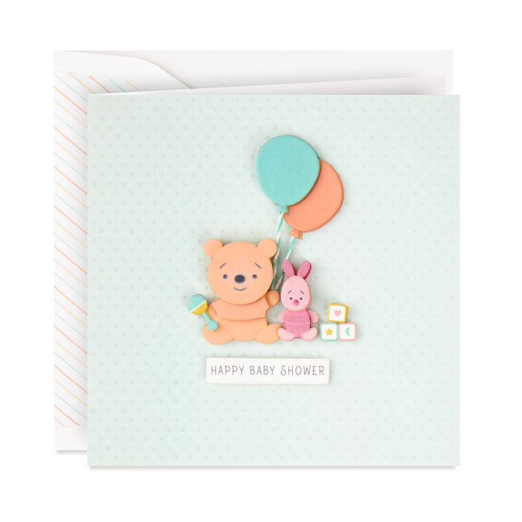 hallmark Disney Winnie the Pooh Never a Sweeter Thing Baby Shower Card