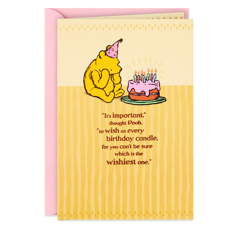 hallmark Disney Winnie the Pooh Wishes Come True Birthday Card