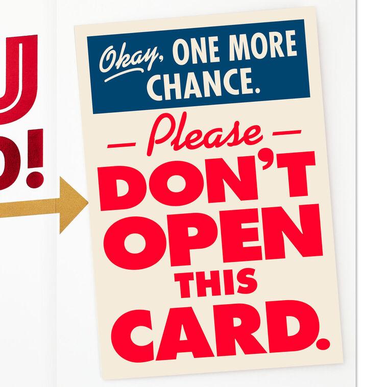 Hallmark Do Not Look Funny Birthday Card With Mini Cards