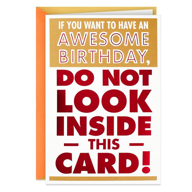 hallmark Do Not Look Funny Birthday Card with Mini Cards