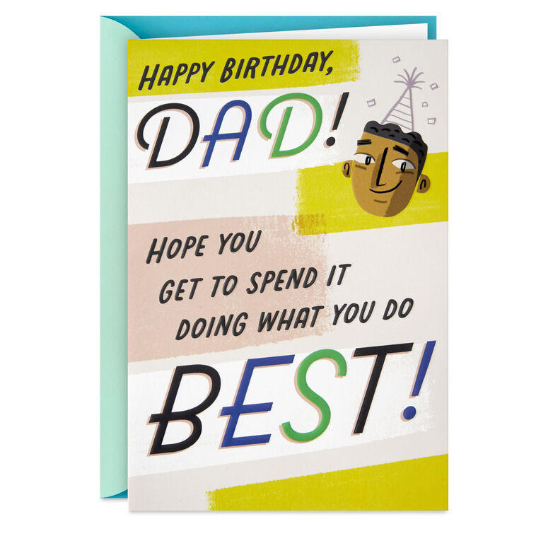 hallmark Do What You Do Best Pop-Up Birthday Card for Dad