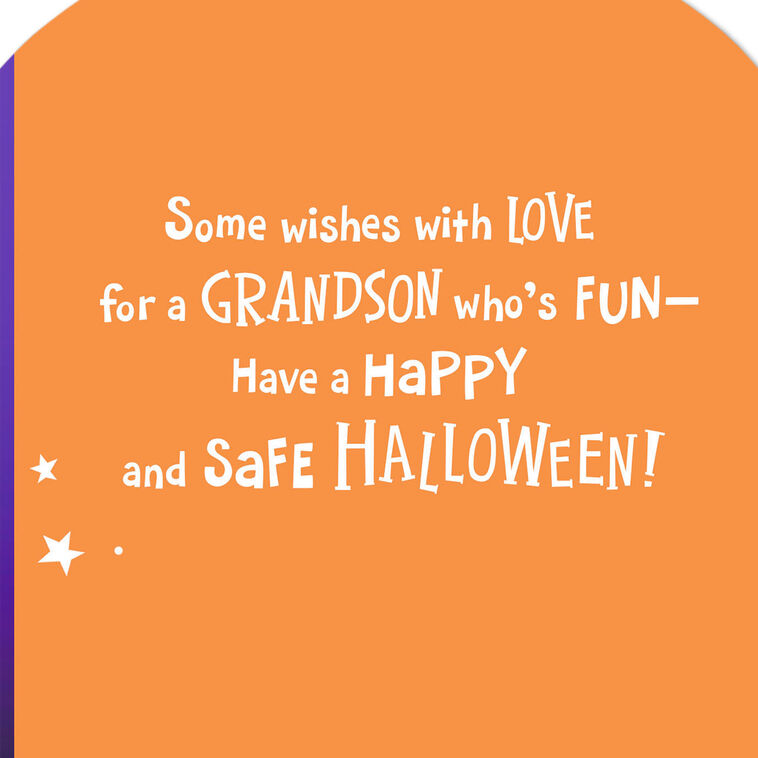 Hallmark Dog In Ghost Costume Halloween Card For Grandson