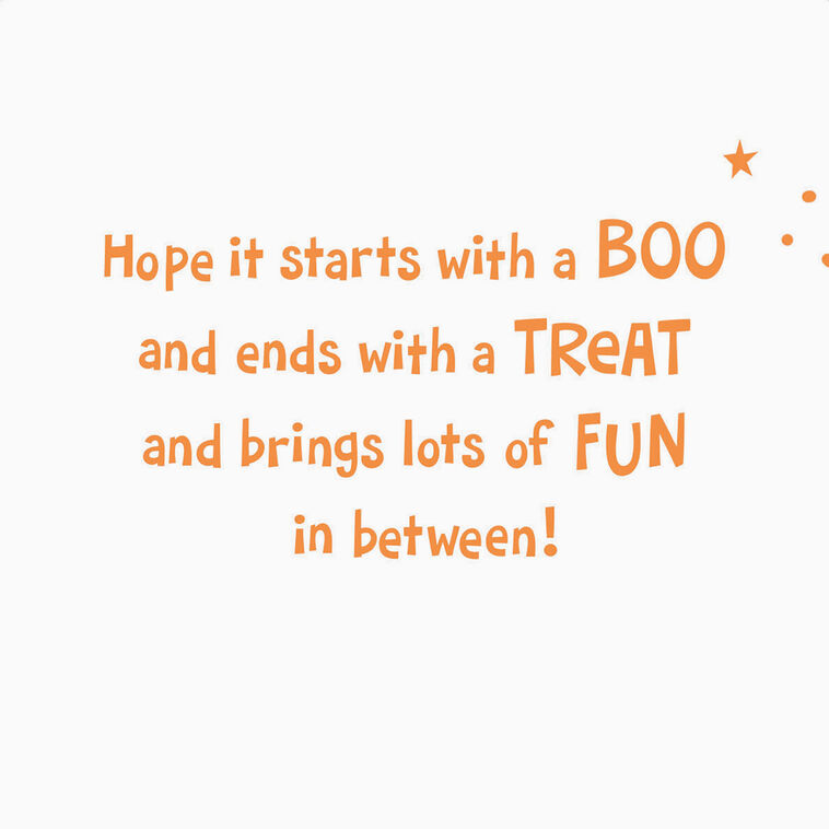 Hallmark Dog In Ghost Costume Halloween Card For Grandson