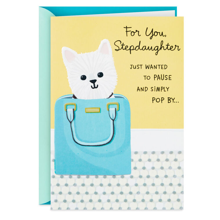 hallmark Dog in Purse Birthday Card for Stepdaughter