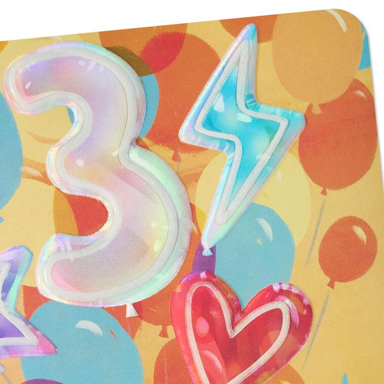 Hallmark Dog With Balloons 3rd Birthday Card For Boys