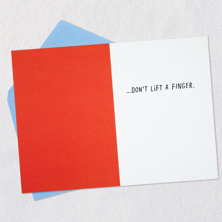 Hallmark Don't Lift A Finger Dinosaur At Gym Funny Birthday Card