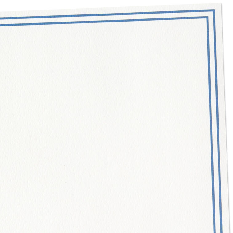 Hallmark Double Blue Border Stationery Set Box Of 20