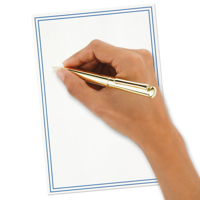 Hallmark Double Blue Border Stationery Set Box Of 20