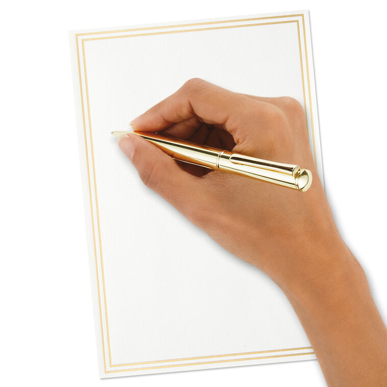 Hallmark Double Gold Border Stationery Set Box Of 20