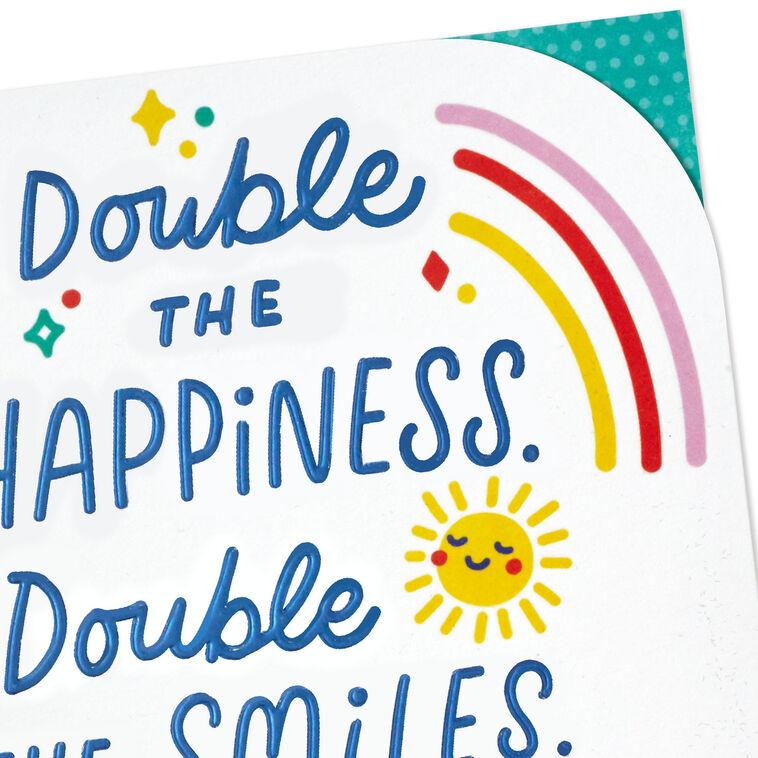 Hallmark Double The Happiness Baby Shower Card For Twins