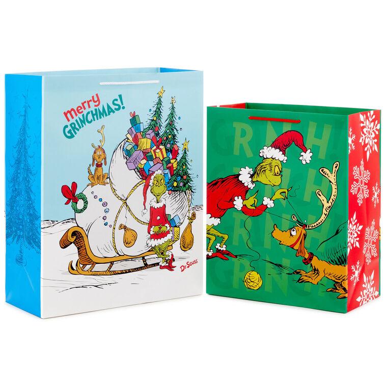 hallmark Dr. Seuss's How the Grinch Stole Christmas 2-Pack Assorted Christmas Gift Bags