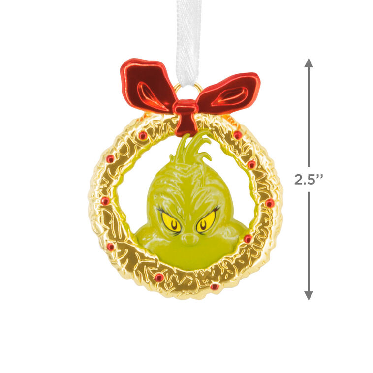 Hallmark Dr. Seuss's How The Grinch Stole Christmas ™ Grinch In Wreath Metal Hallmark Ornament