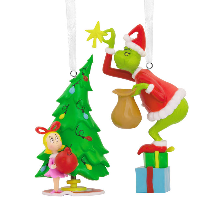 hallmark Dr. Seuss's How the Grinch Stole Christmas ™ Grinch and Cindy-Lou Who Hallmark Ornaments Set of 2