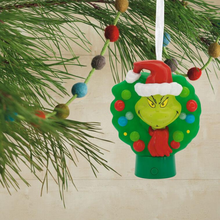 Hallmark Dr. Seuss's How The Grinch Stole Christmas ™ Grinch In Wreath Hallmark Ornament With Light