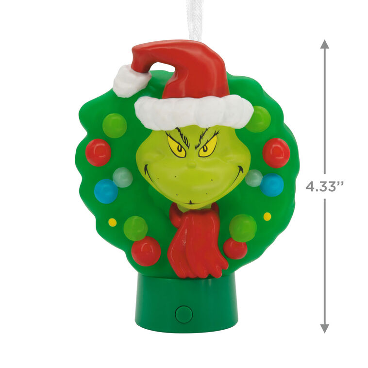 Hallmark Dr. Seuss's How The Grinch Stole Christmas ™ Grinch In Wreath Hallmark Ornament With Light
